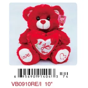 10in Red Bear I Love You