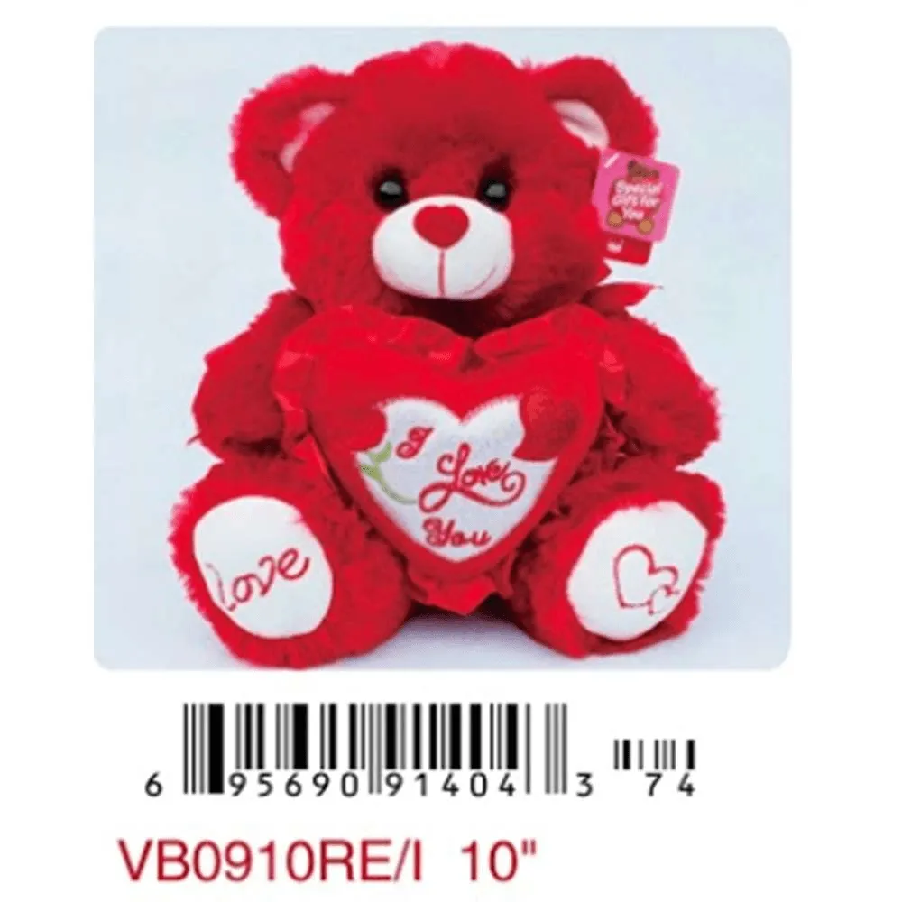 10in Red Bear I Love You