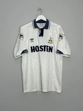 1991/93 TOTTENHAM #10 SHERINGHAM HOME SHIRT (XL) UMBRO