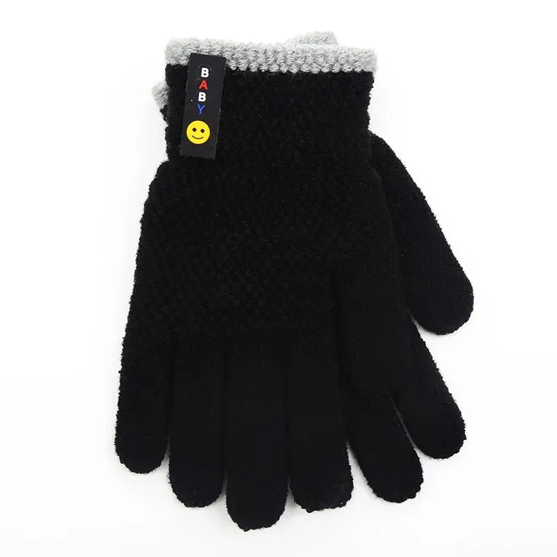 6-10 Years Old New Fashion Kids Thick Knitted Gloves Warm Winter Gloves Children Stretch Mittens Boy Girl Infant Accessories