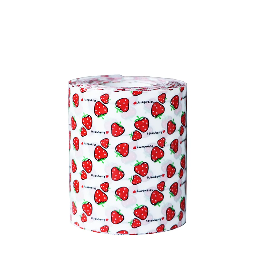 8cm Wide Strawberry Print Thick Cake Collar Small Roll