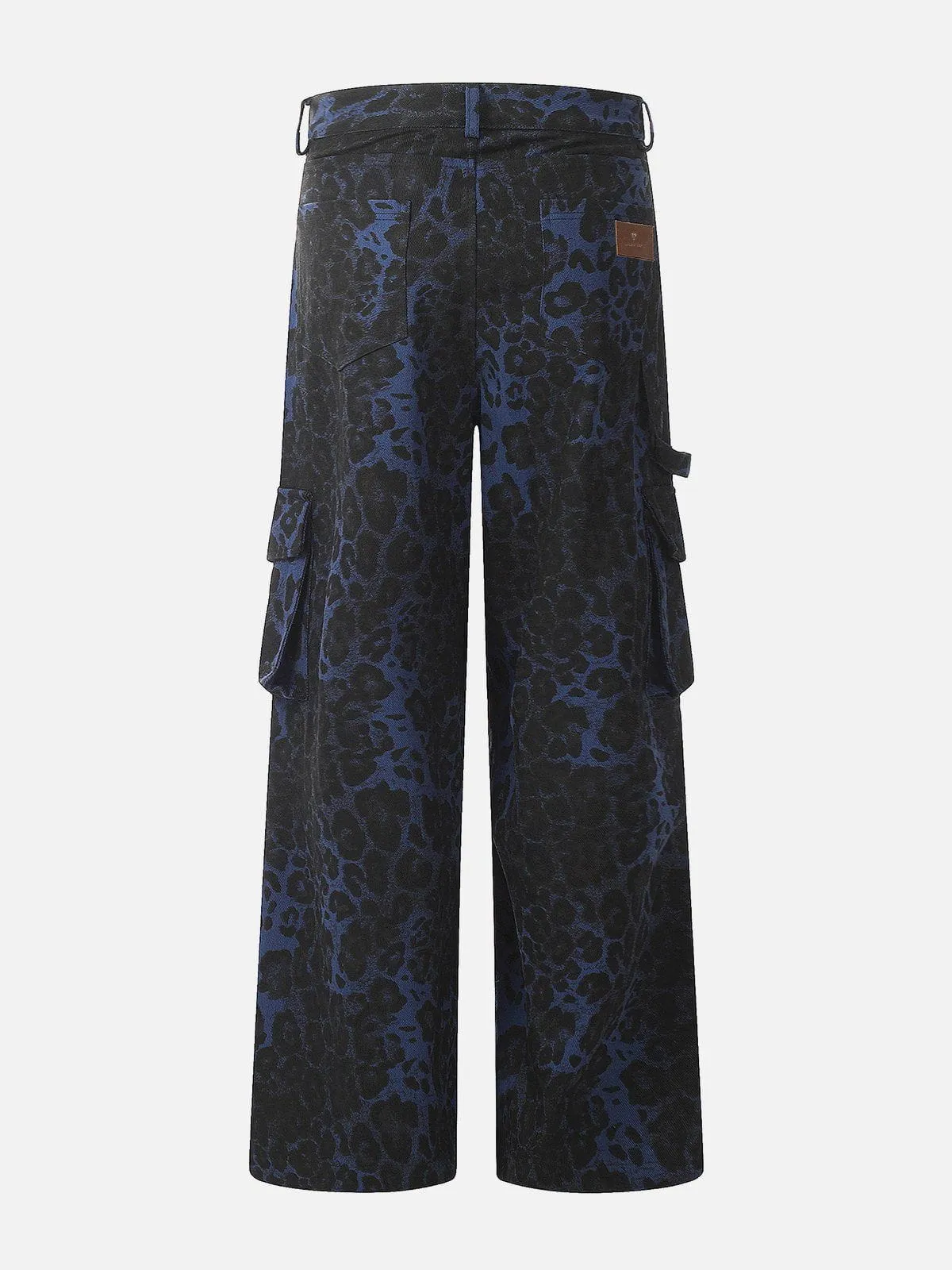 Aelfric Eden Blue Leopard Print Cargo Pants