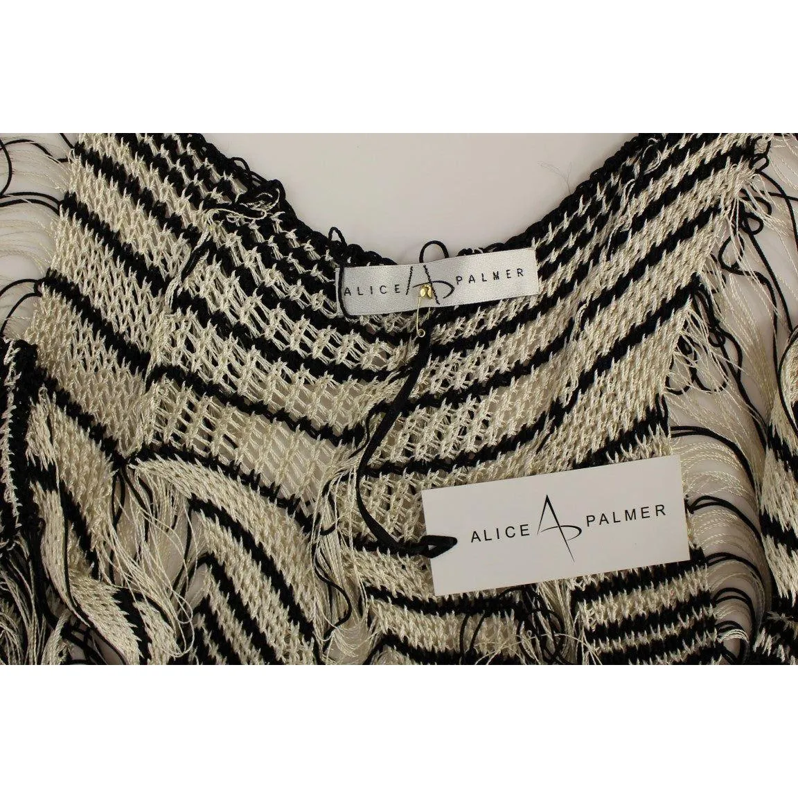 Alice Palmer Black and White Knitted Artisan Dress