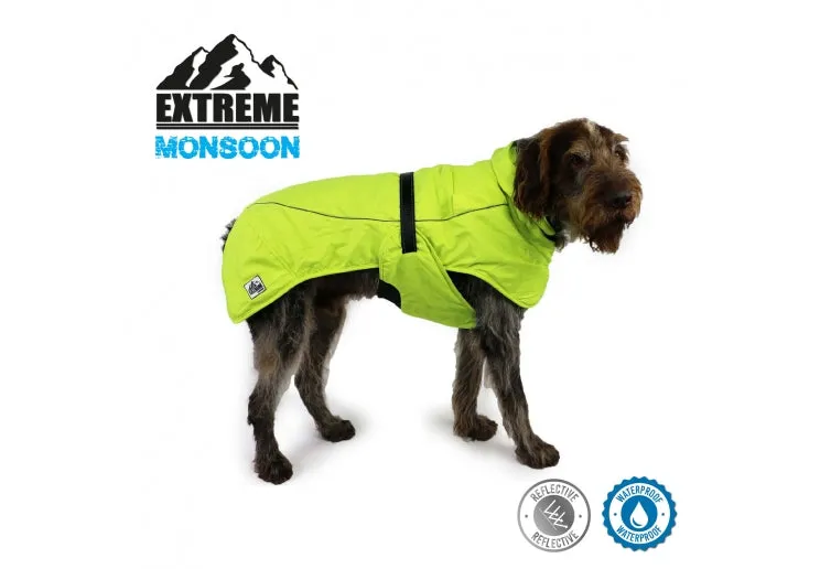 Ancol Extreme Monsoon Dog Coat Reflective Yellow