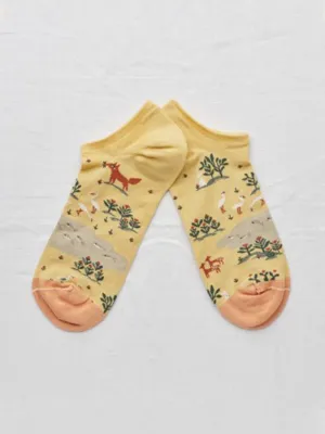 Ankle Socks Wilted Yellow Fox