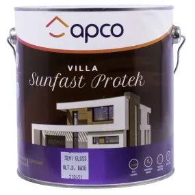 Apco Villa Sunfast Protek Top Coat Semi Gloss Acrylic Ultra Deep Base 4L