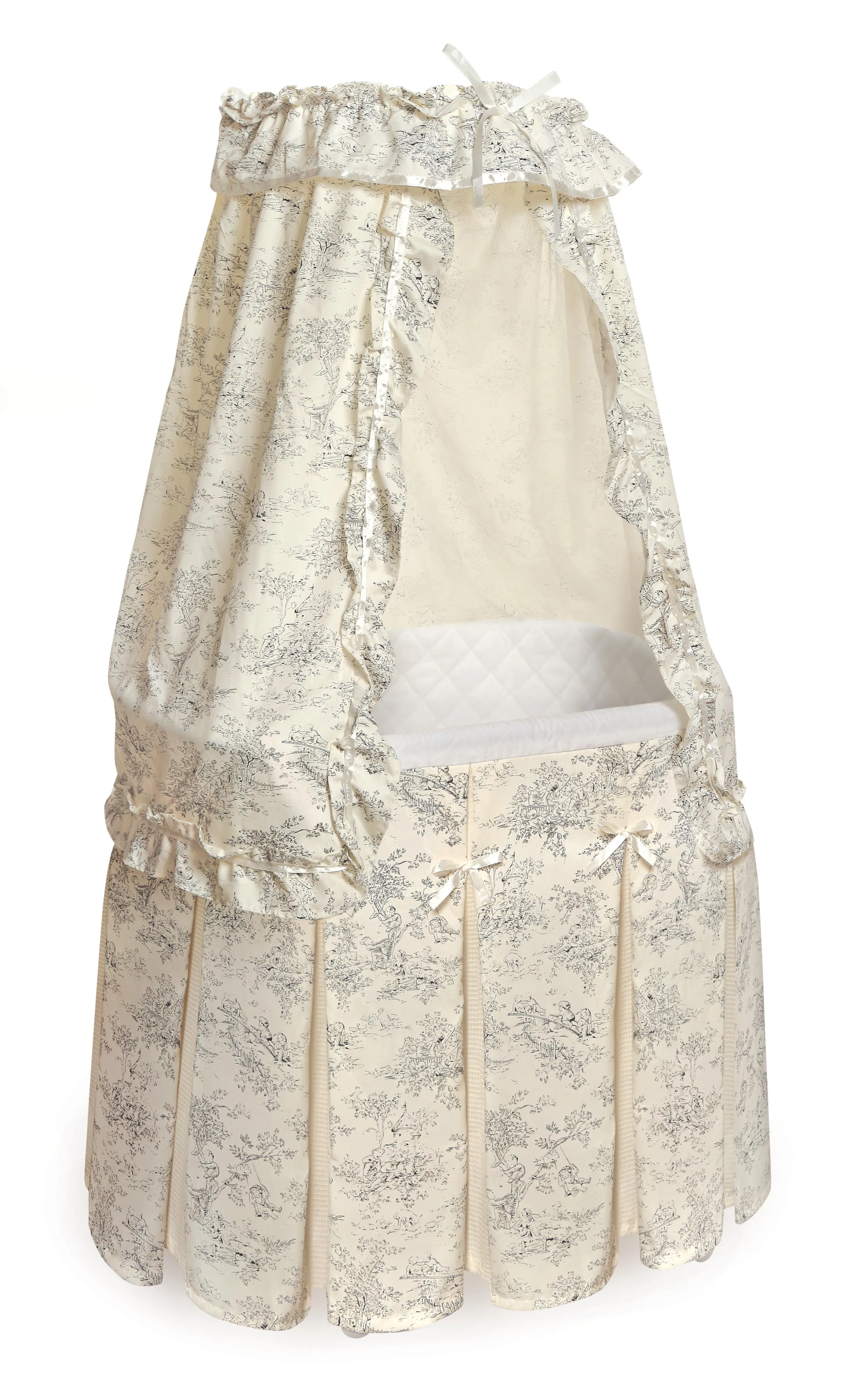 Badger Basket Majesty Baby Bassinet with Canopy