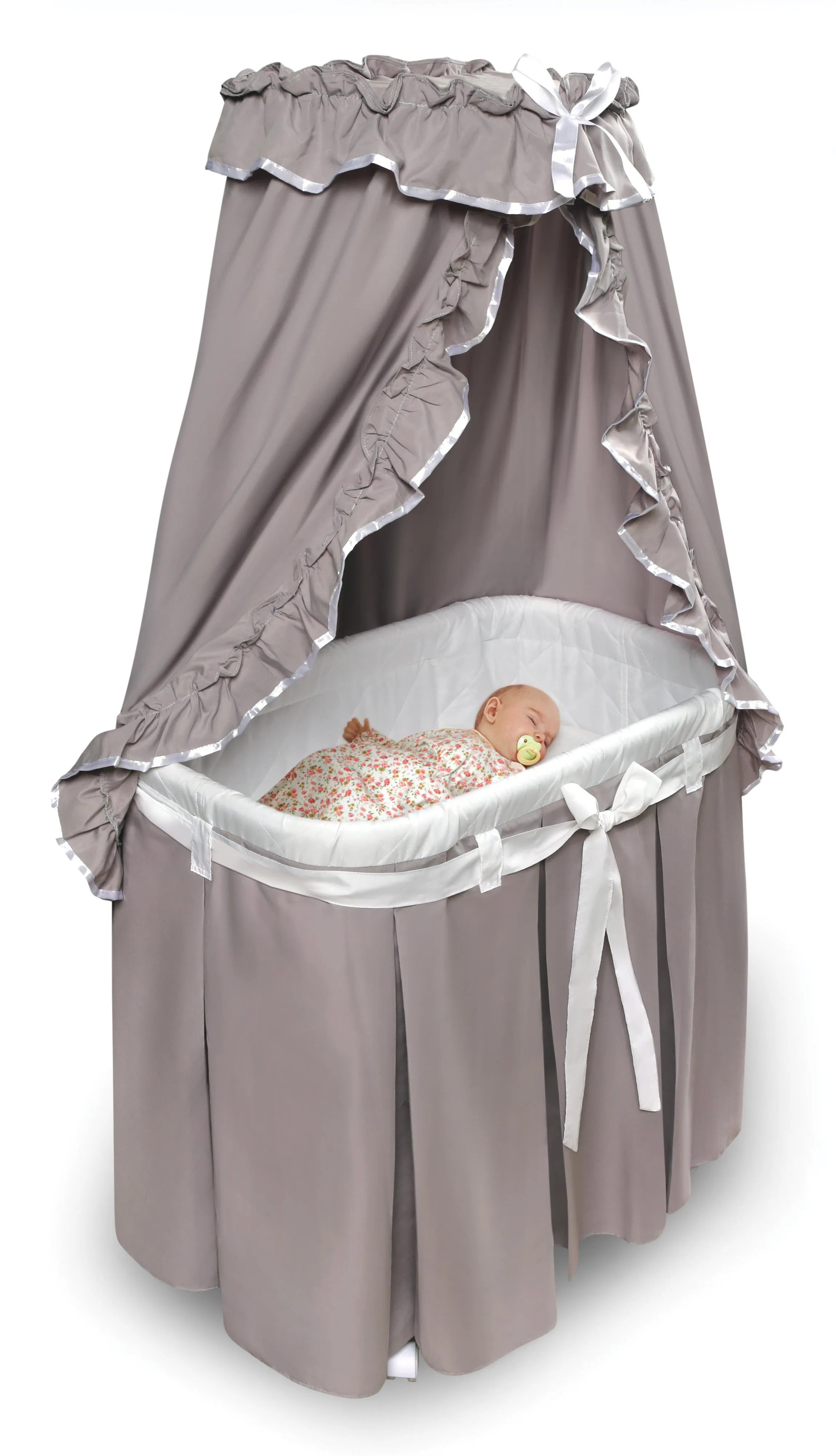 Badger Basket Majesty Baby Bassinet with Canopy