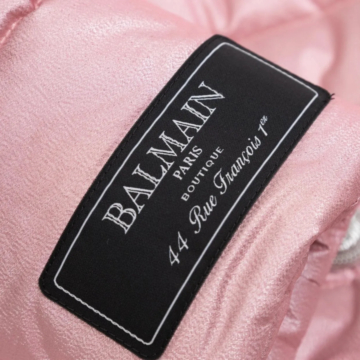 Balmain Baby Quilted Pink Hooded Puffer Jacket