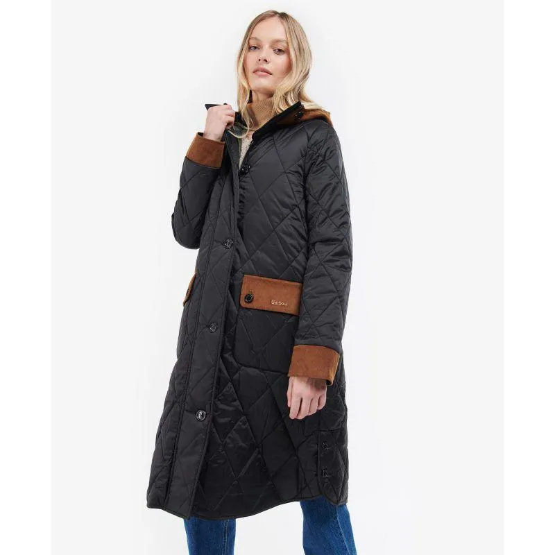 Barbour Mickley Ladies Quilted Coat - Black/Ancient