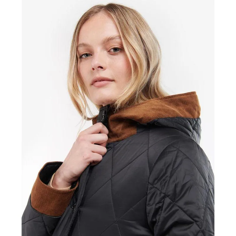 Barbour Mickley Ladies Quilted Coat - Black/Ancient