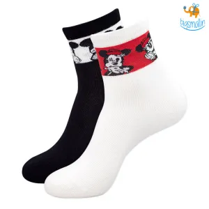 Black and White Mickey Socks - Pack of 2