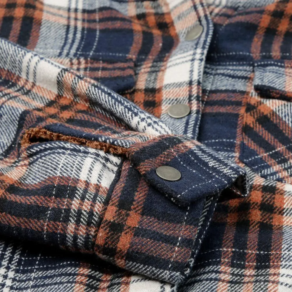 Blue Plaid Sherpa Lined Shacket