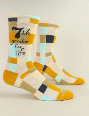 Blue Q Men's Socks 7th Grader For Life