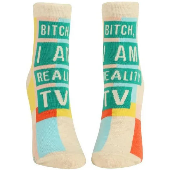 Blue Q Women's Ankle Socks | I Am Reality TV