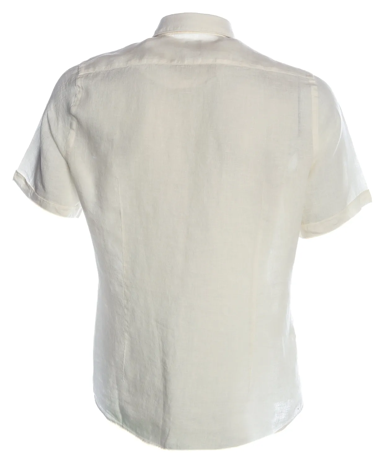 BOSS Luka Short Sleeve Shirt in Off White