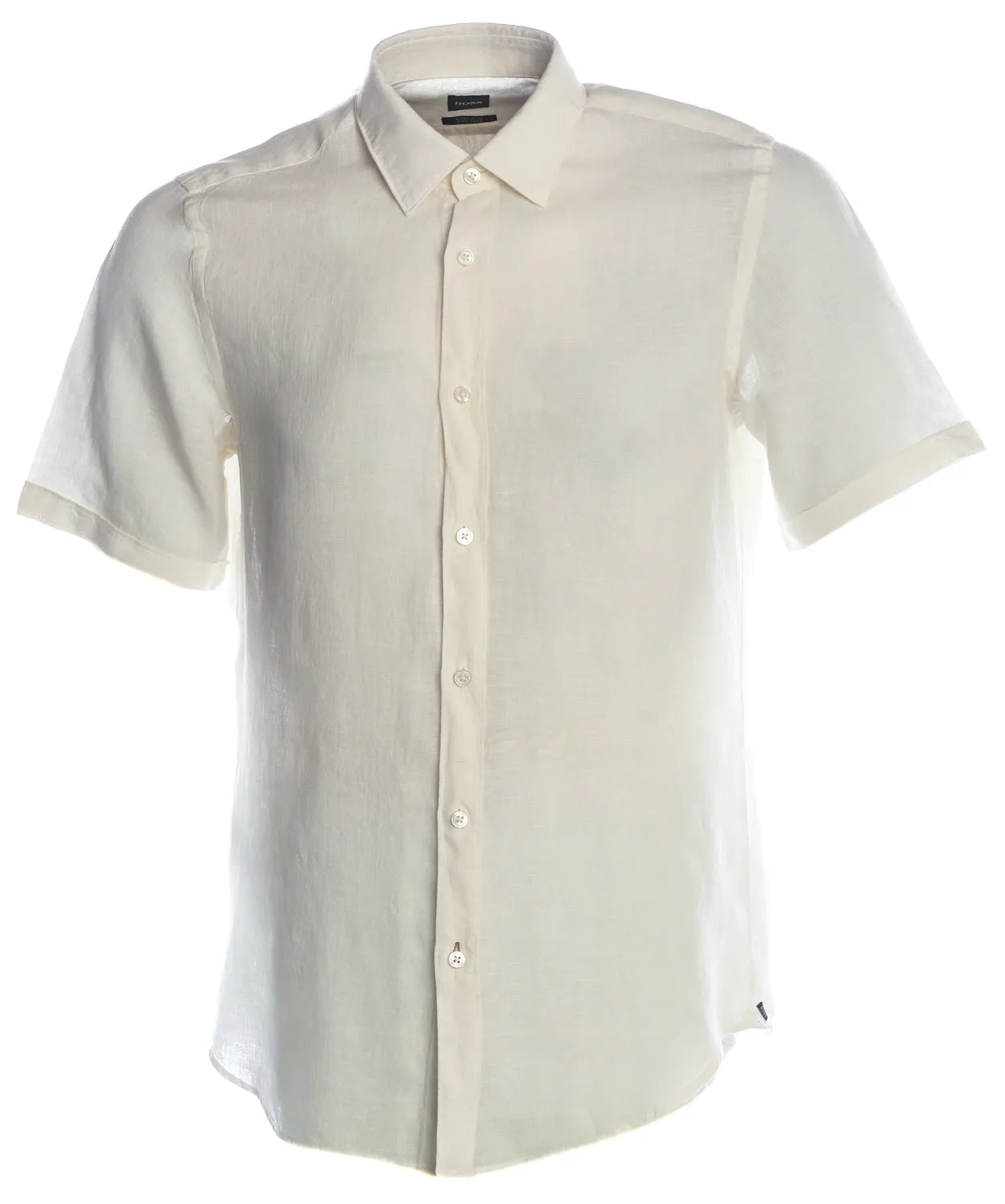 BOSS Luka Short Sleeve Shirt in Off White