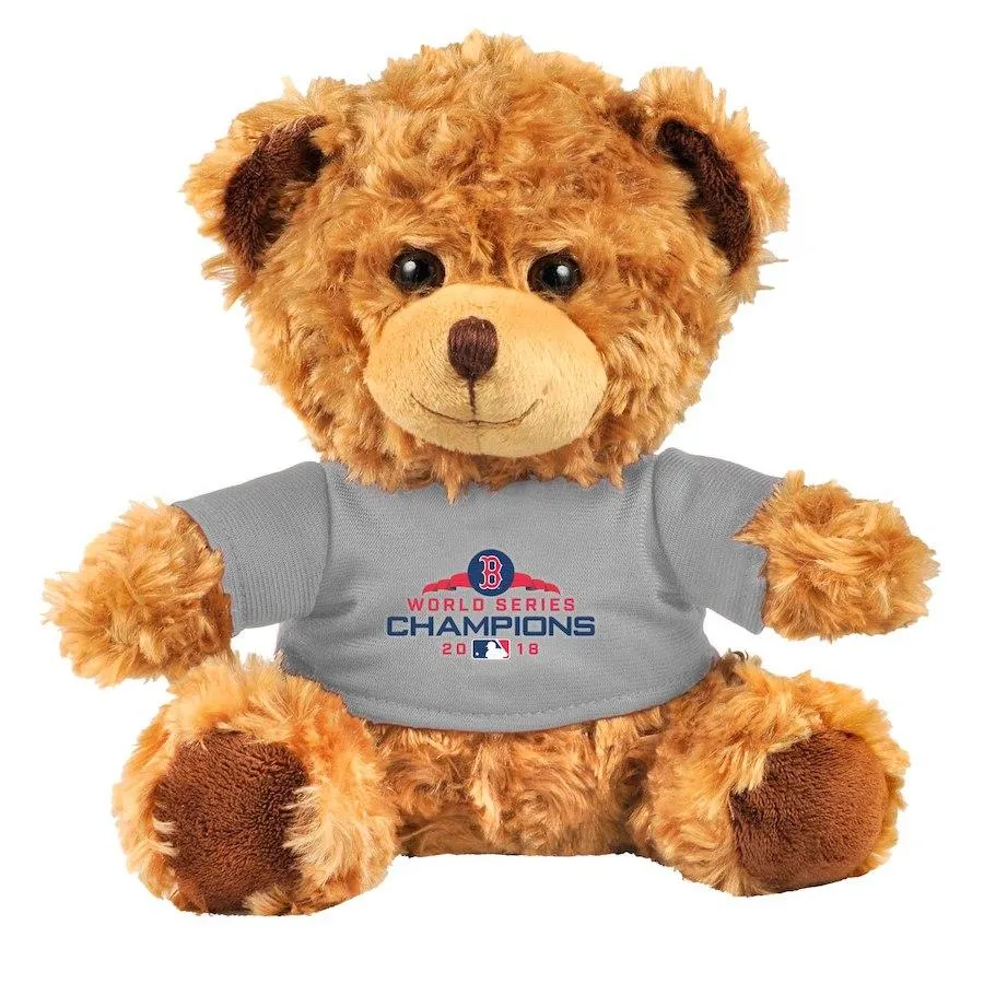 Boston Red Sox 2018 World Series Champions Gray T-Shirt Plush Teddy Bear