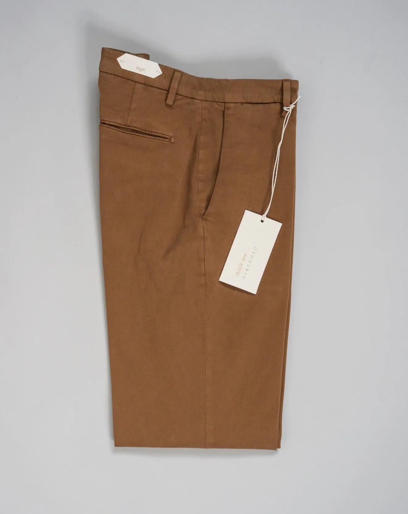 Briglia Garment Dyed Cotton Chinos / Tobacco