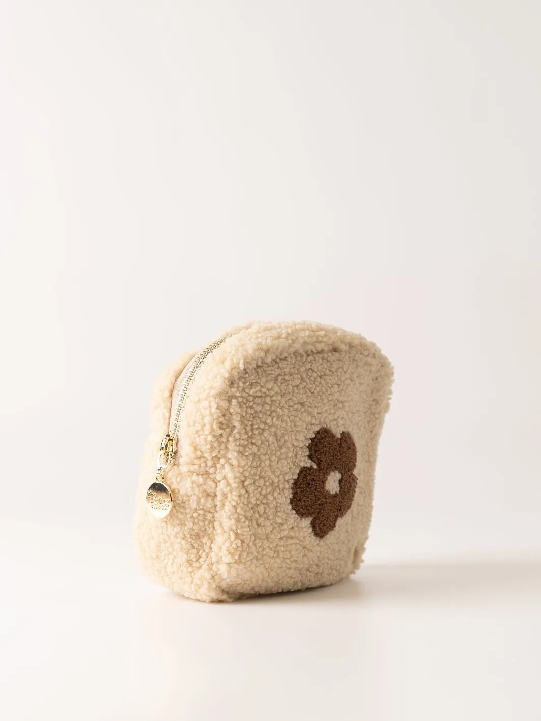 Brown Flower Teddy Pouch