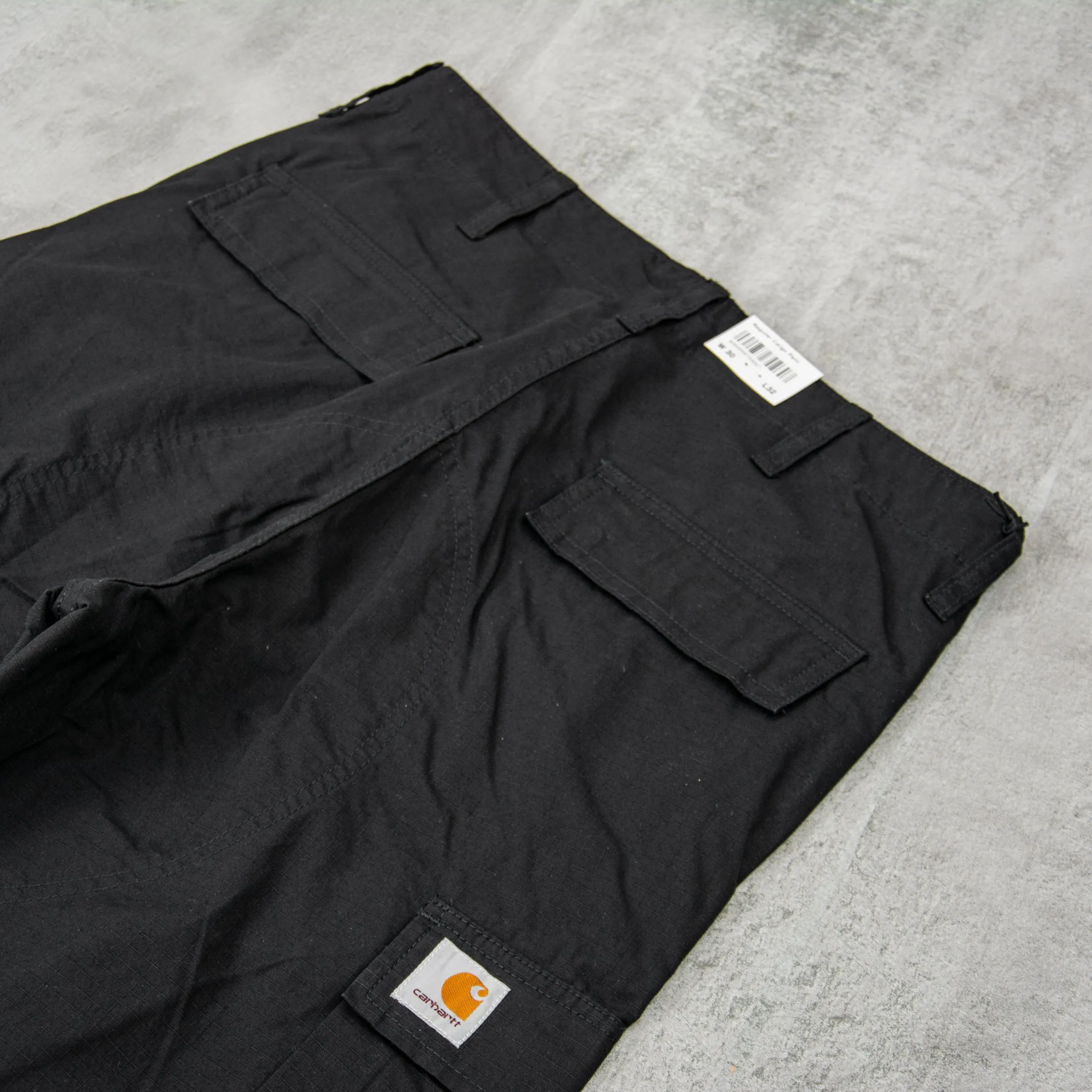 Carhartt WIP Regular Cargo Pant - Black Rinsed