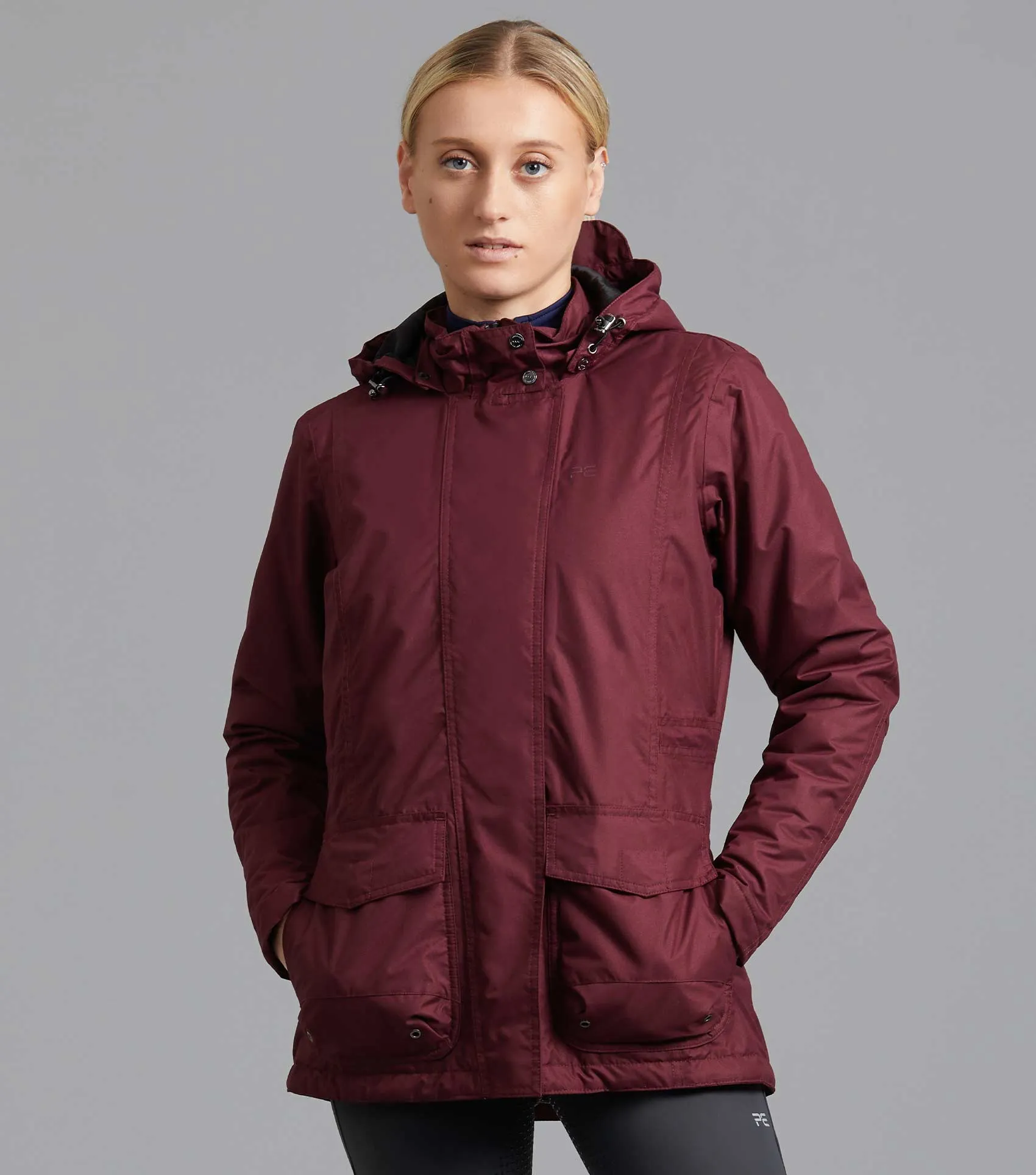 Cascata Ladies Waterproof Coat Wine