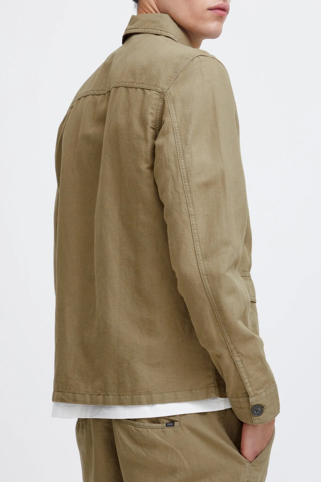 CASUAL FRIDAY - ULLI 0137 linen mix shacket - 20505054