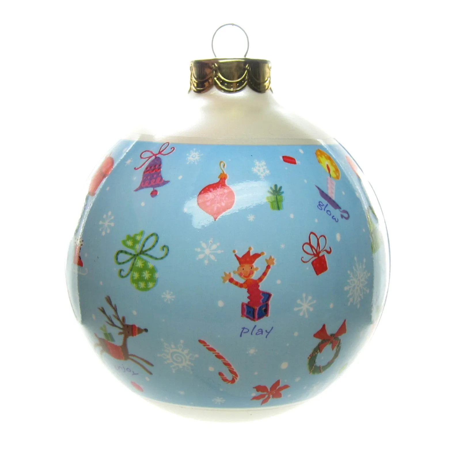 Celebrate, Decorate, Enjoy! 2003 Hallmark Glass Ball Christmas Ornament