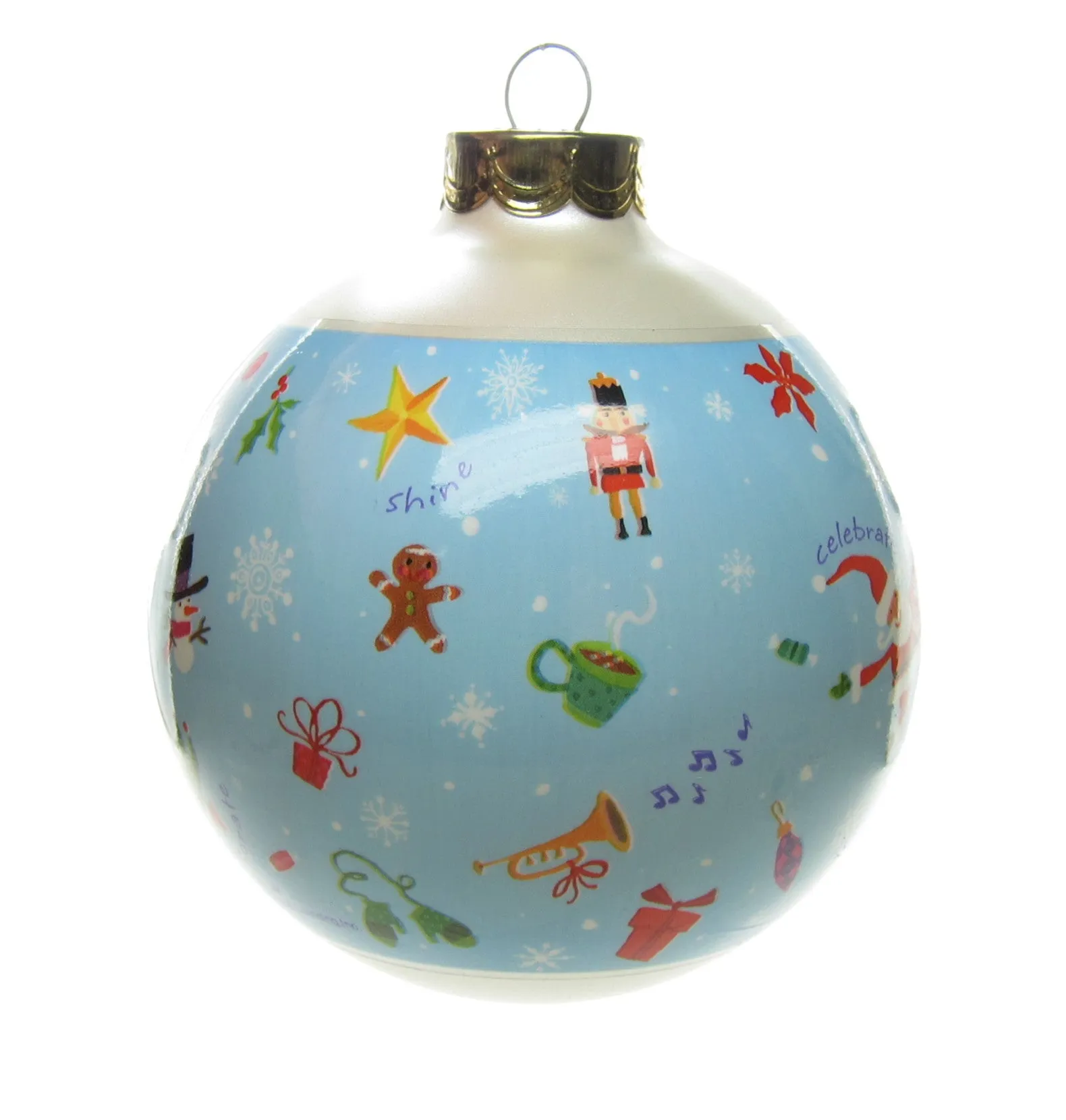 Celebrate, Decorate, Enjoy! 2003 Hallmark Glass Ball Christmas Ornament