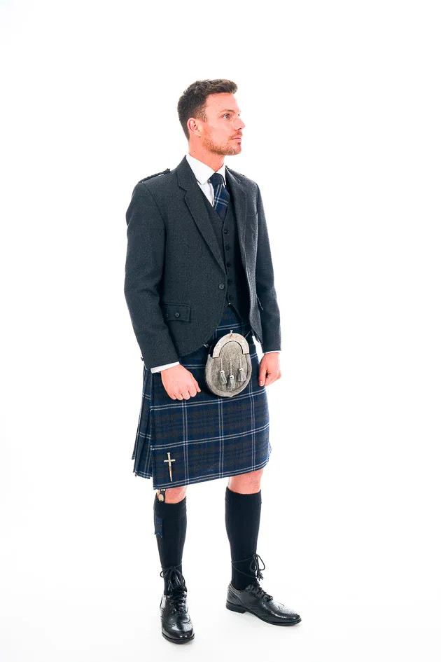 Charcoal crail kilt hire outfit