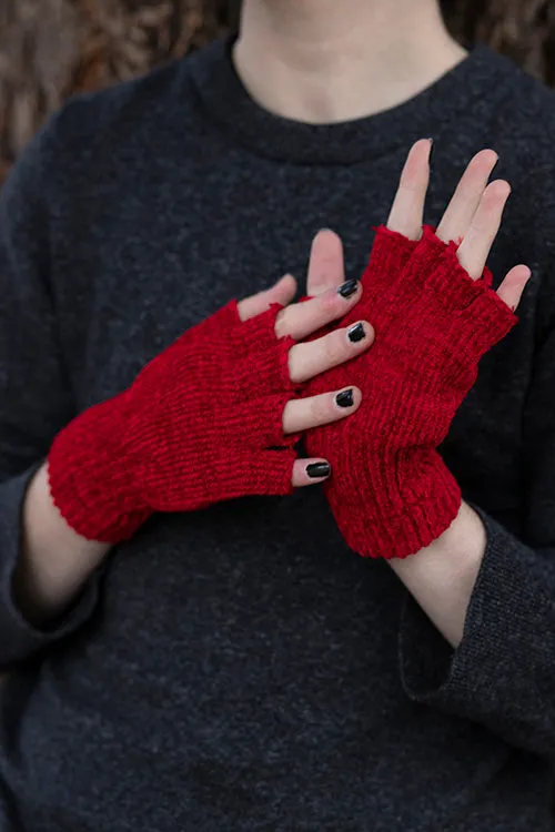 Chenille Fingerless Gloves