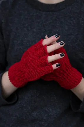 Chenille Fingerless Gloves