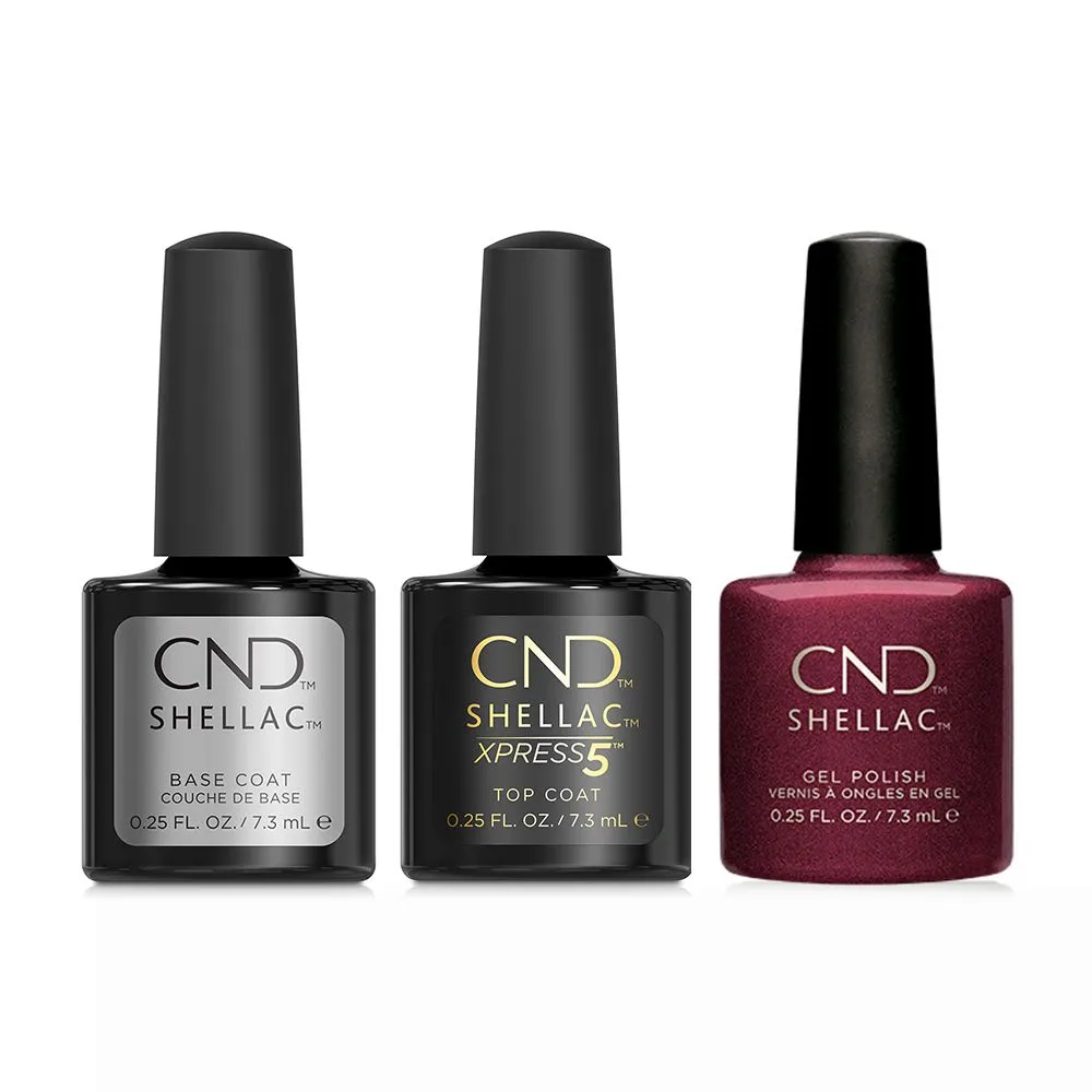 CND - Shellac Xpress5 Combo - Base, Top & Masquerade (0.25 oz)