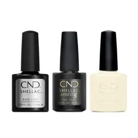 CND - Shellac Xpress5 Combo - Base, Top & White Button Down