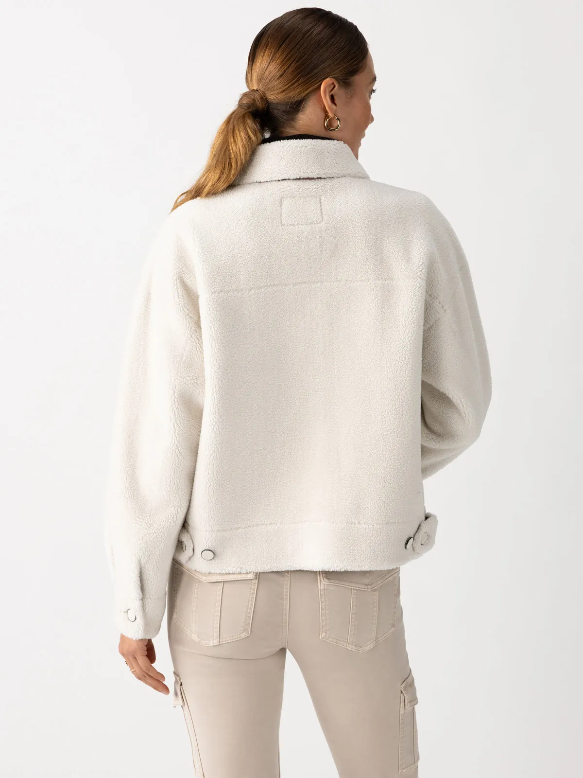 Cozy Sherpa Shacket Chalk