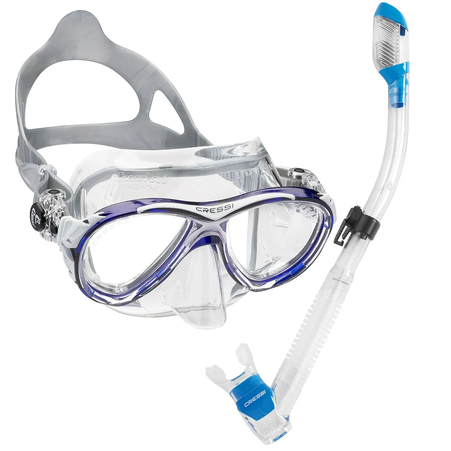 Cressi Eyes Evolution Crystal Mask Dry Snorkel Package