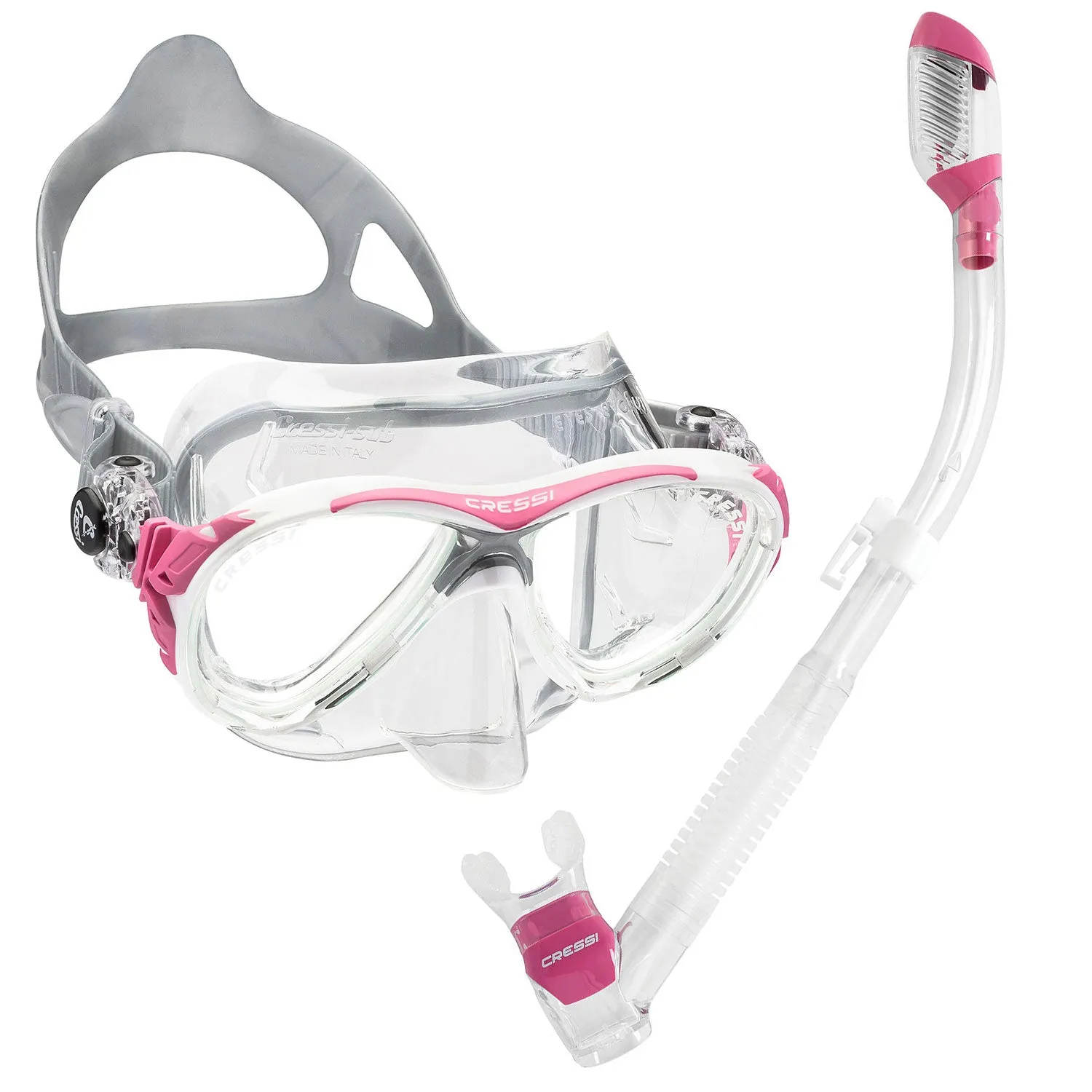 Cressi Eyes Evolution Crystal Mask Dry Snorkel Package