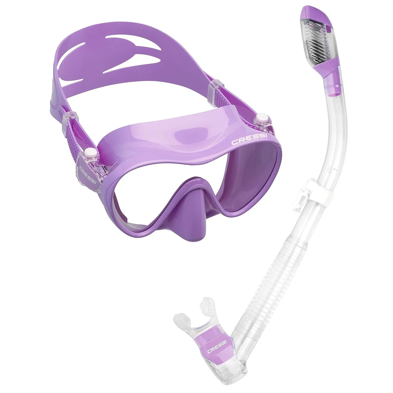 Cressi Frameless Dive Mask and Supernova Dry Snorkel Combo