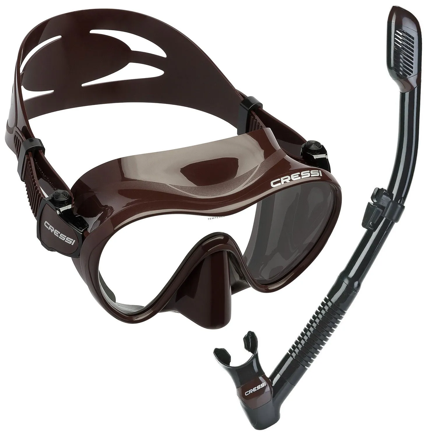 Cressi Frameless Dive Mask and Supernova Dry Snorkel Combo