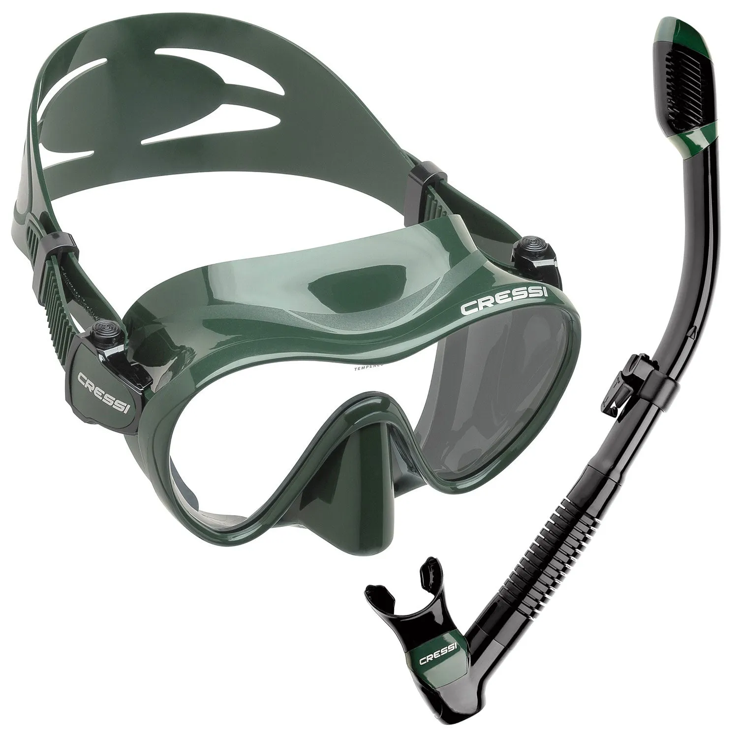 Cressi Frameless Dive Mask and Supernova Dry Snorkel Combo