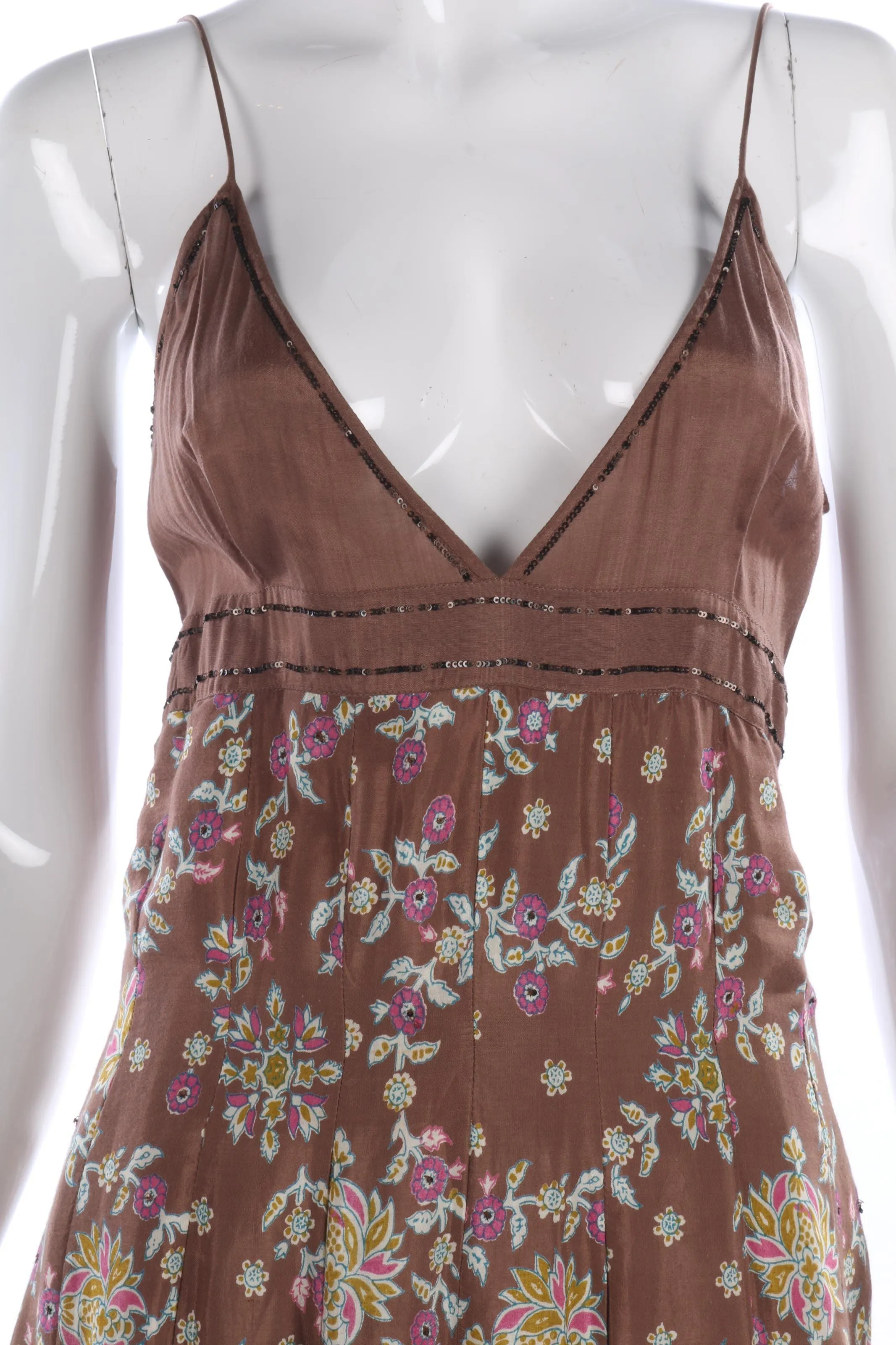 Day Birger Et Mikkelsen brown floral summer dress size S