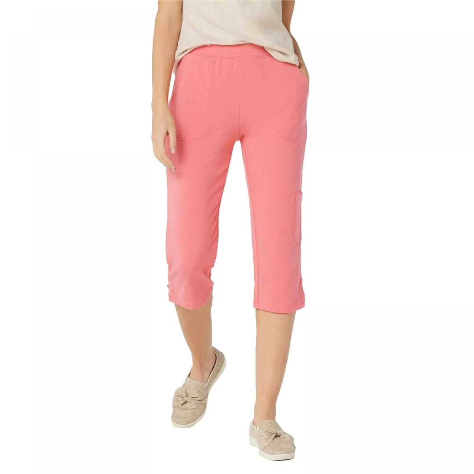 Denim & Co. Women's Active French Terry Cargo Pants