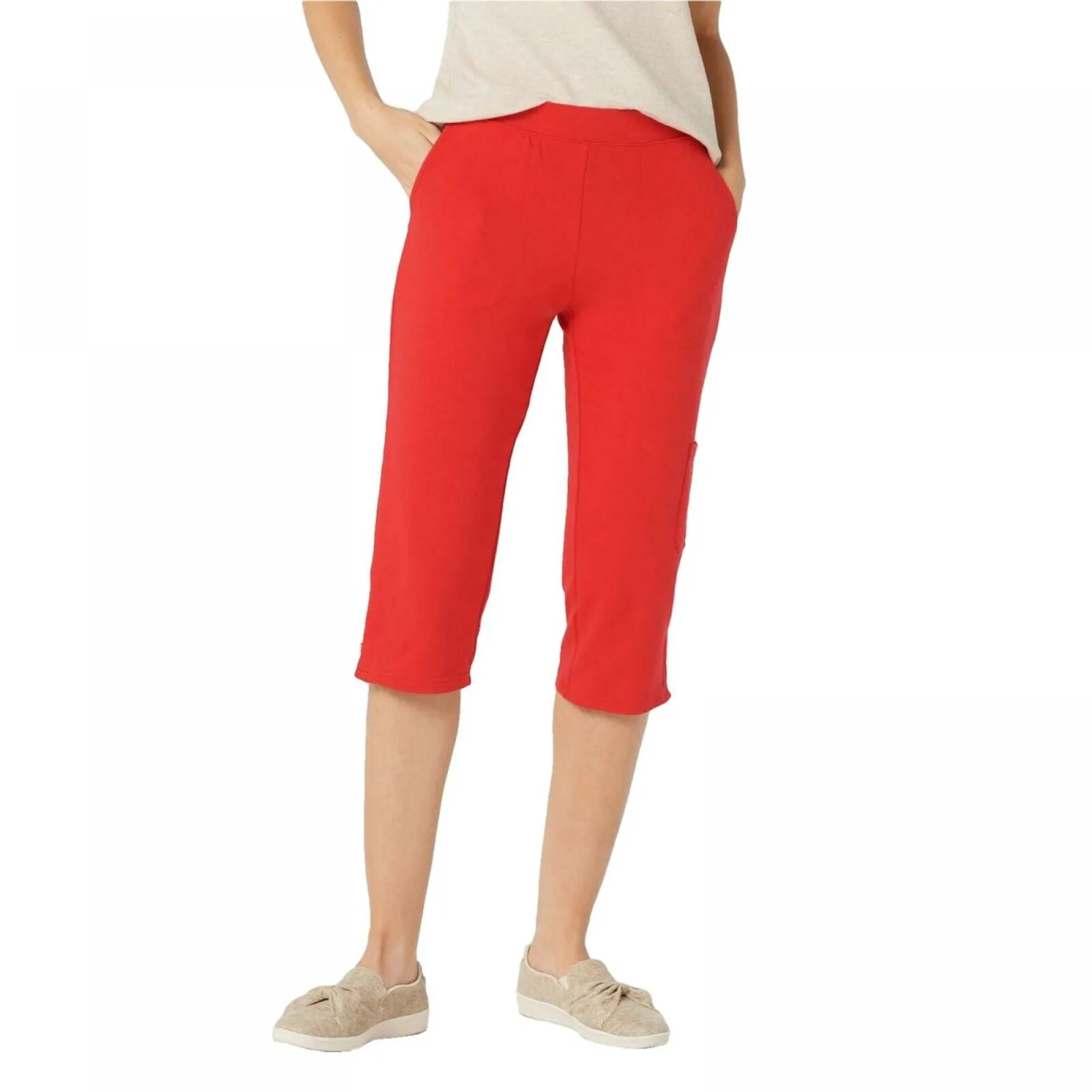 Denim & Co. Women's Active French Terry Cargo Pants