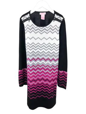 Design History, Zig-Zag Patterned Sweater Dress, Size L (10-12)