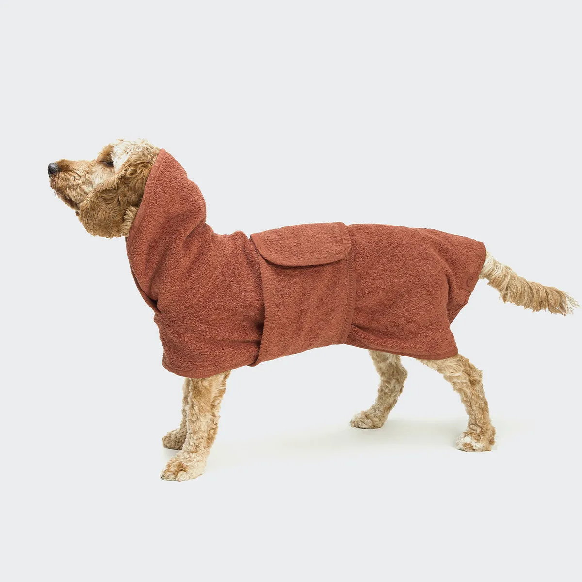 Dog Bathrobe & Towel in Brick Red from Cloud 7