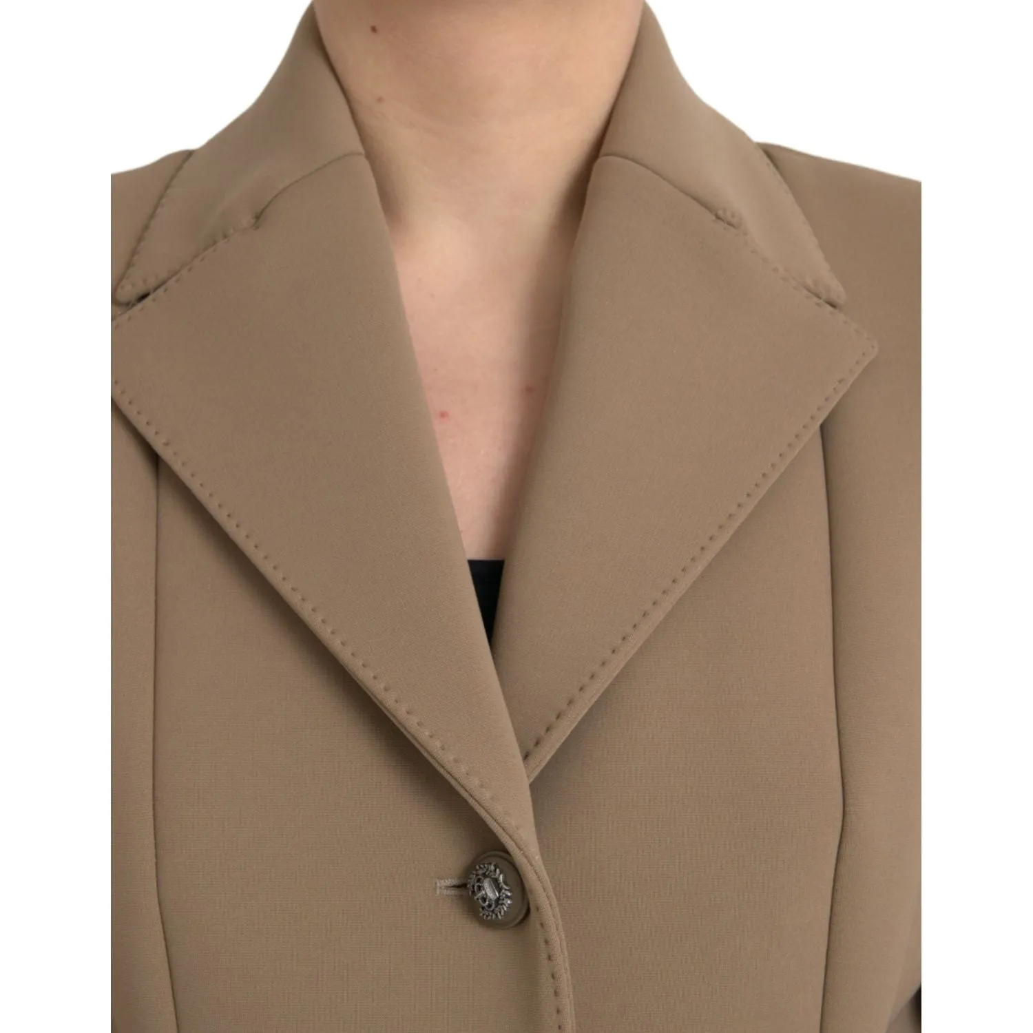 Dolce & Gabbana Brown Button Down Long Trench Coat Jacket