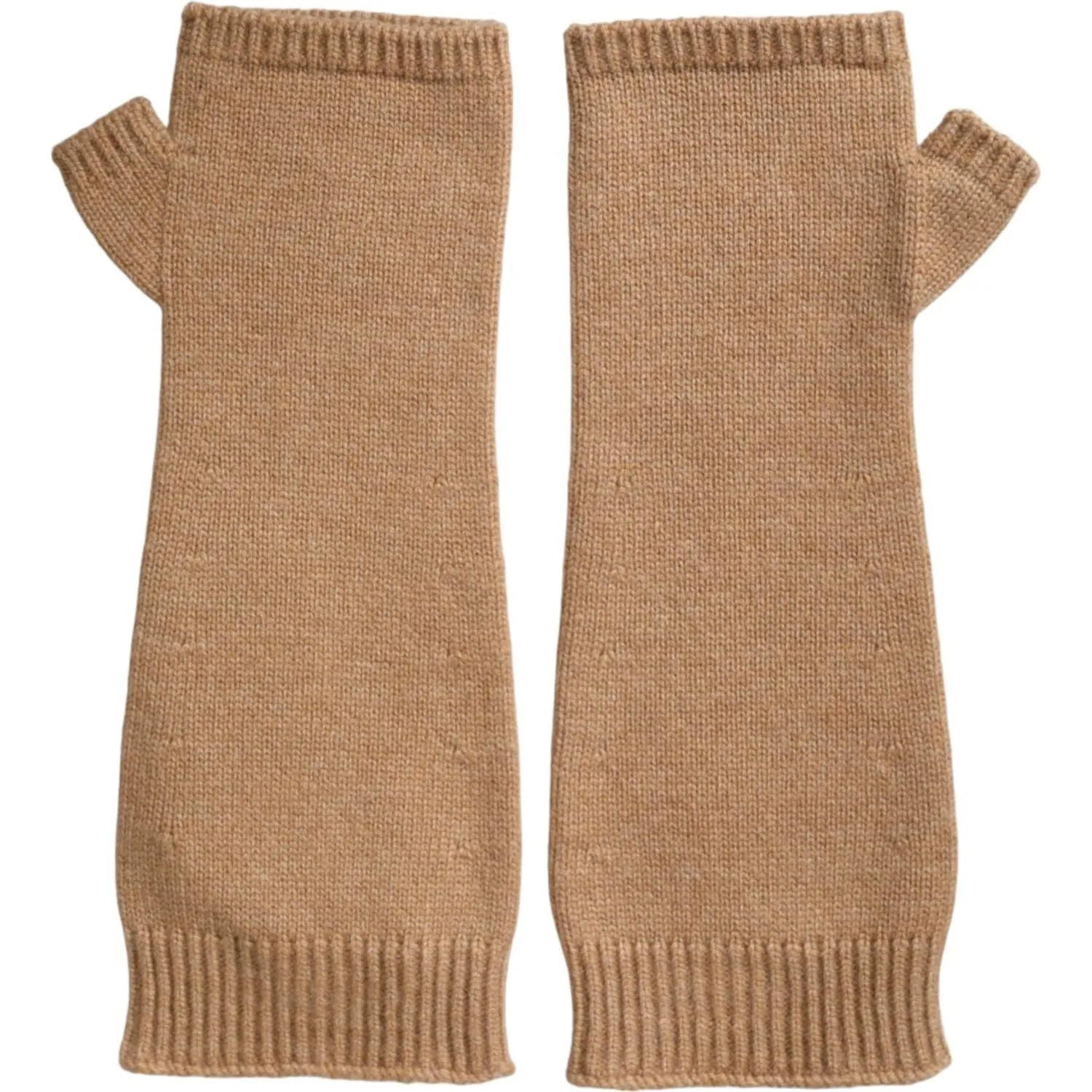 Dolce & Gabbana Brown Cashmere Knitted Finger Less Gloves