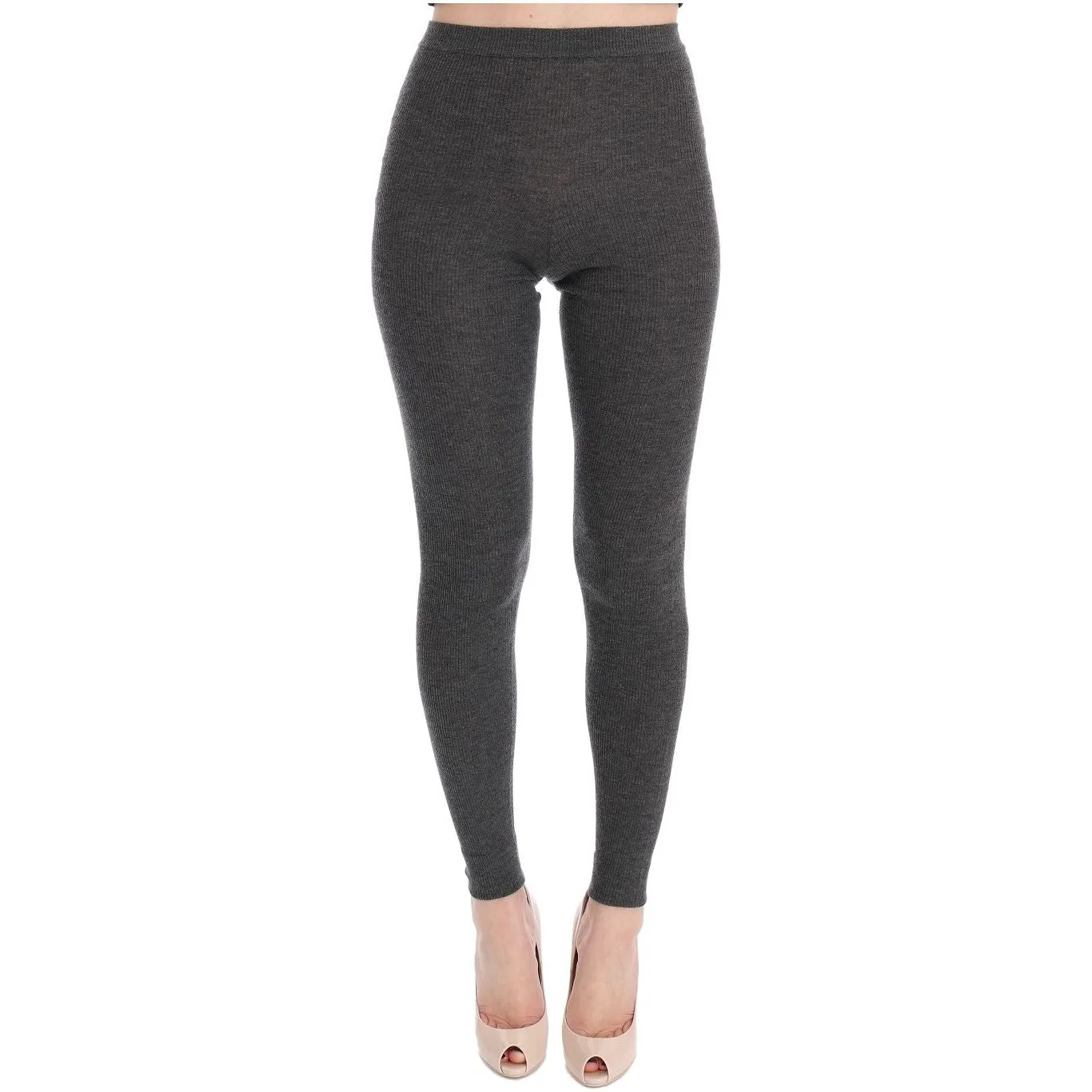 Dolce & Gabbana Chic Gray High Waist Cashmere Tights Pants