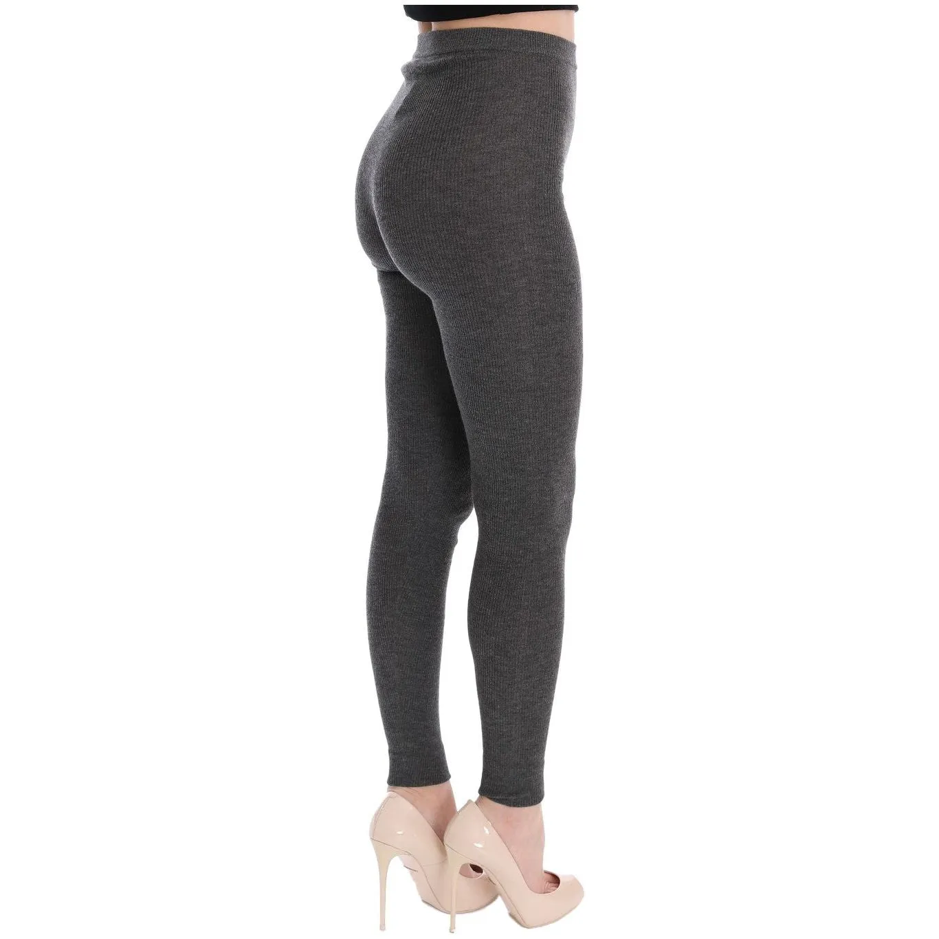 Dolce & Gabbana Chic Gray High Waist Cashmere Tights Pants