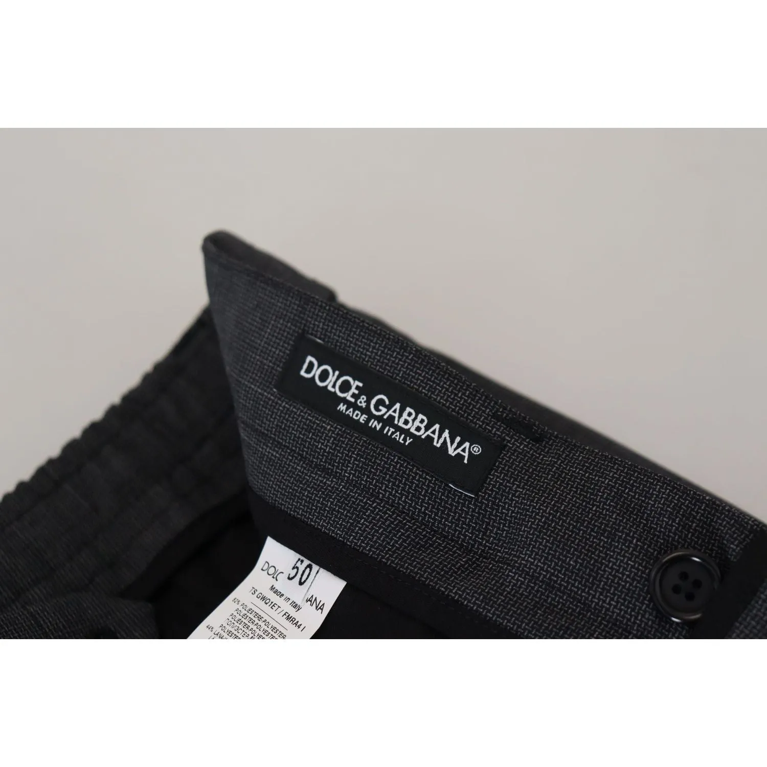 Dolce & Gabbana Elegant Checkered Slim Fit Cargo Pants